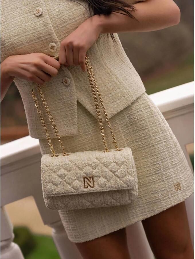 NIKKIE crossbody tas Ann Tweed lichtgeel - Foto 3