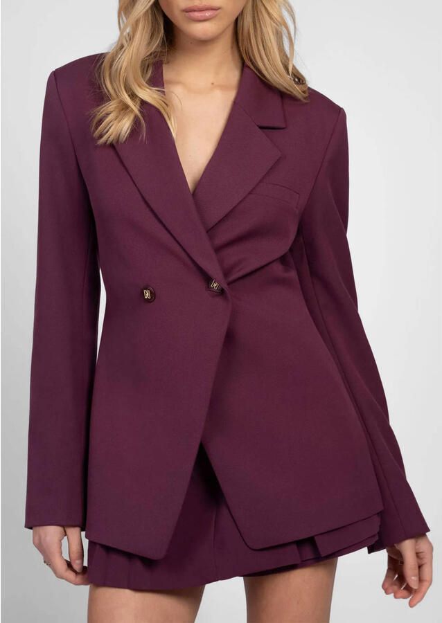 NIKKIE getailleerde blazer aubergine