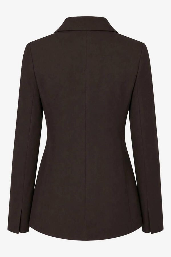 NIKKIE getailleerde blazer met split donkerbruin - Foto 2