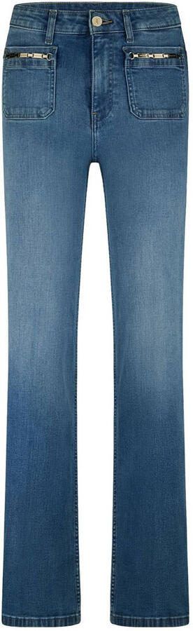 NIKKIE high waist flared jeans medium blue denim - Foto 1