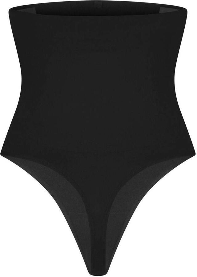 NIKKIE medium corrigerende high waist string zwart