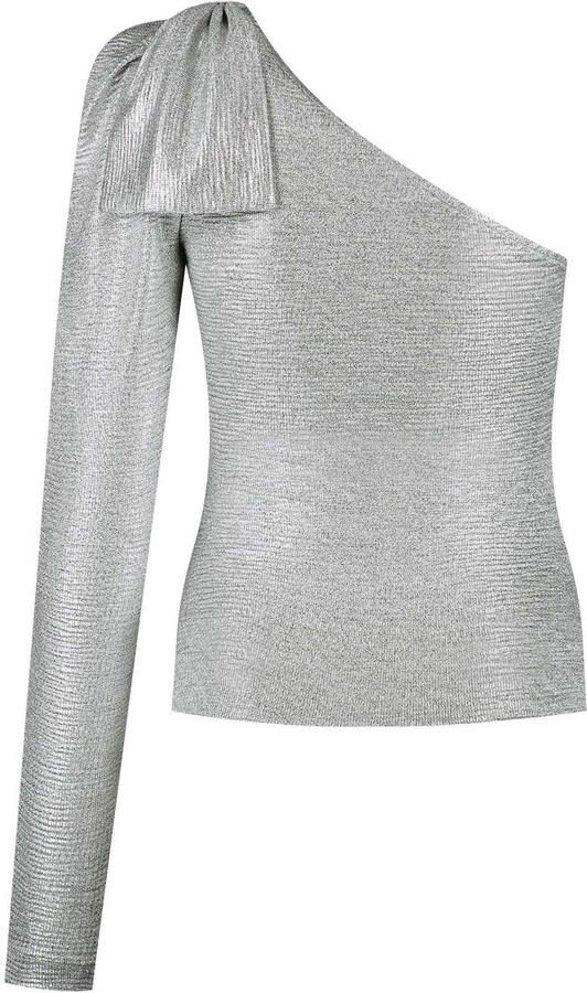 NIKKIE one shoulder top zilver - Foto 2