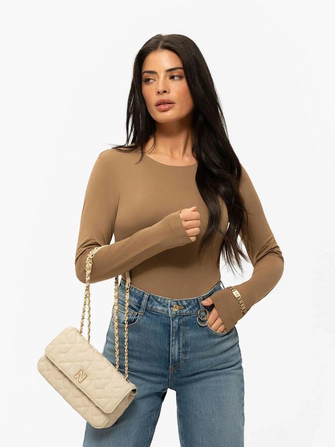 NIKKIE schoudertas Ann Linen beige