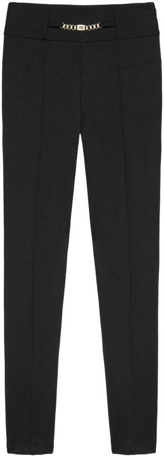 NIKKIE slim high waist broek zwart - Foto 3