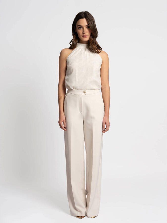 NIKKIE straight high waist broek crème - Foto 1
