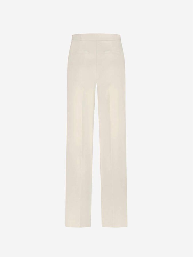NIKKIE straight high waist broek crème - Foto 3