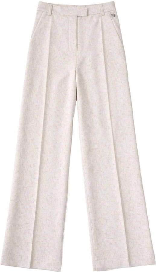NIKKIE straight regular waist broek crème - Foto 3