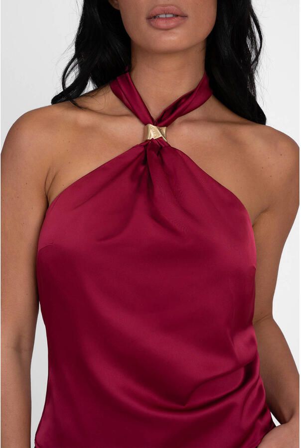 NIKKIE top donkerrood
