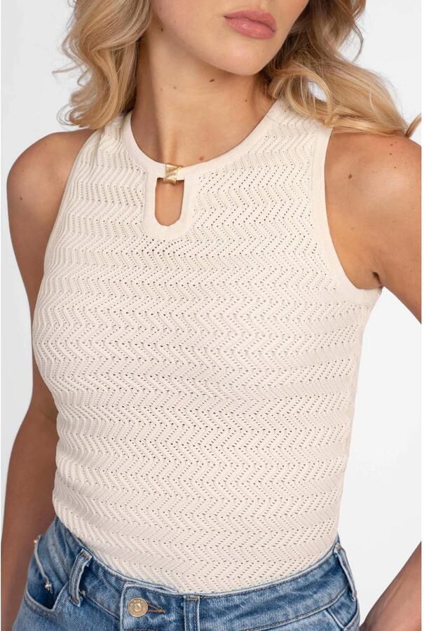 NIKKIE top met cut-out crème - Foto 2