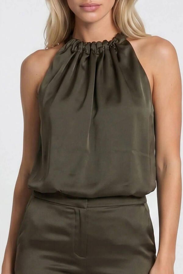 NIKKIE top met plooien groen