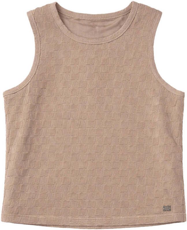 NIKKIE top met textuur beige - Foto 2
