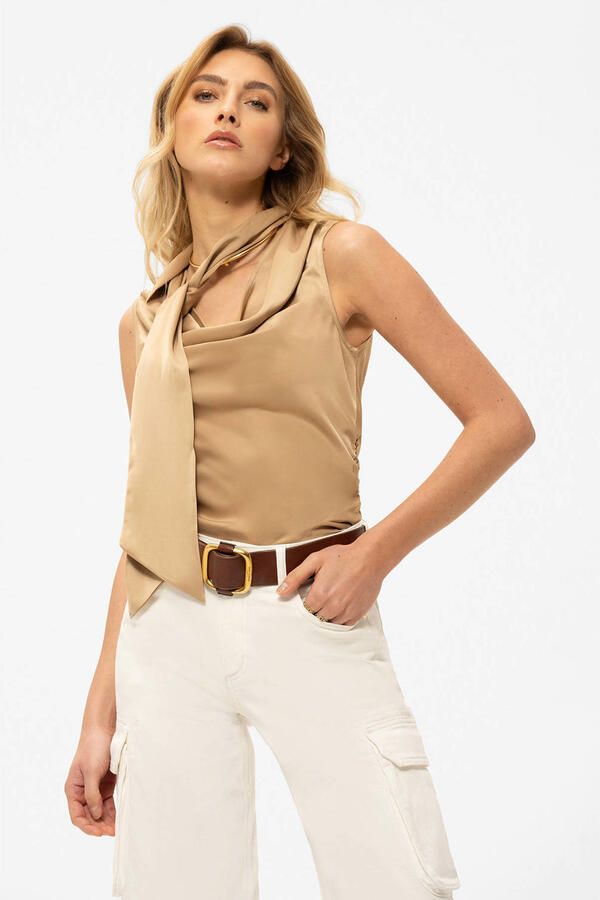 NIKKIE top taupe
