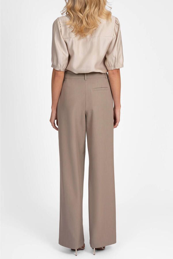 NIKKIE wide leg pantalon beige - Foto 2