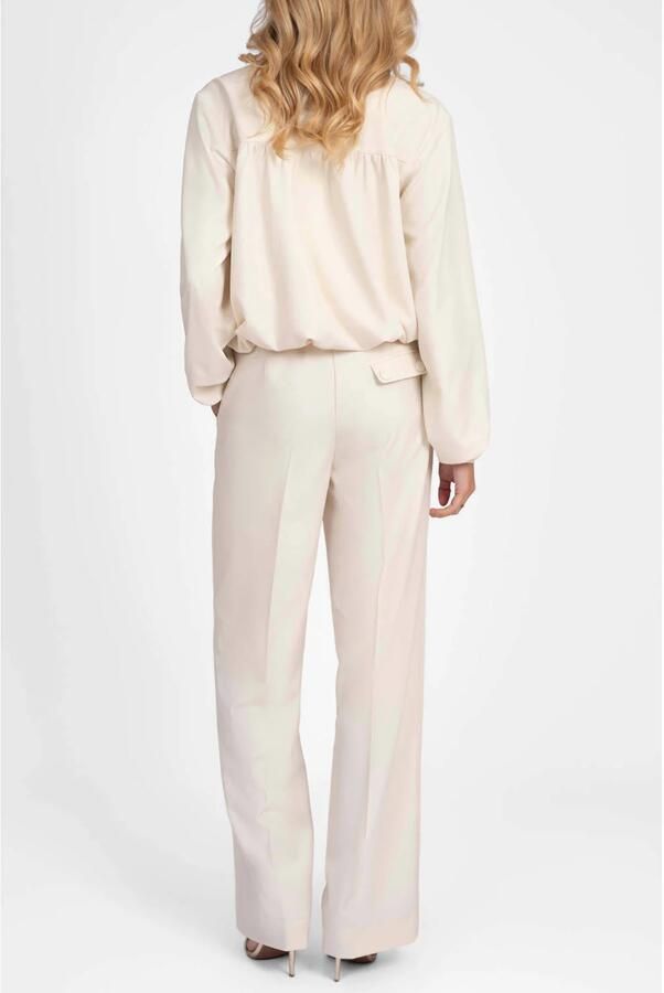 NIKKIE wide leg pantalon crème - Foto 3
