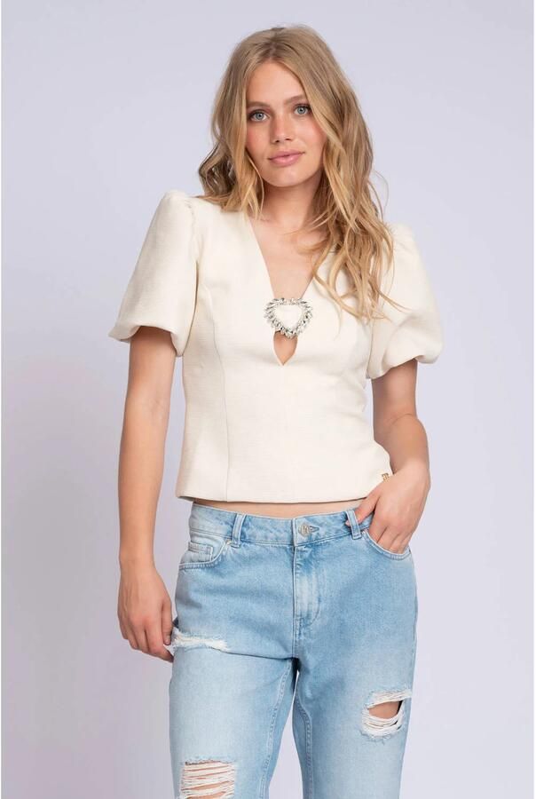 NIKKIE X Franka Vedder top ecru