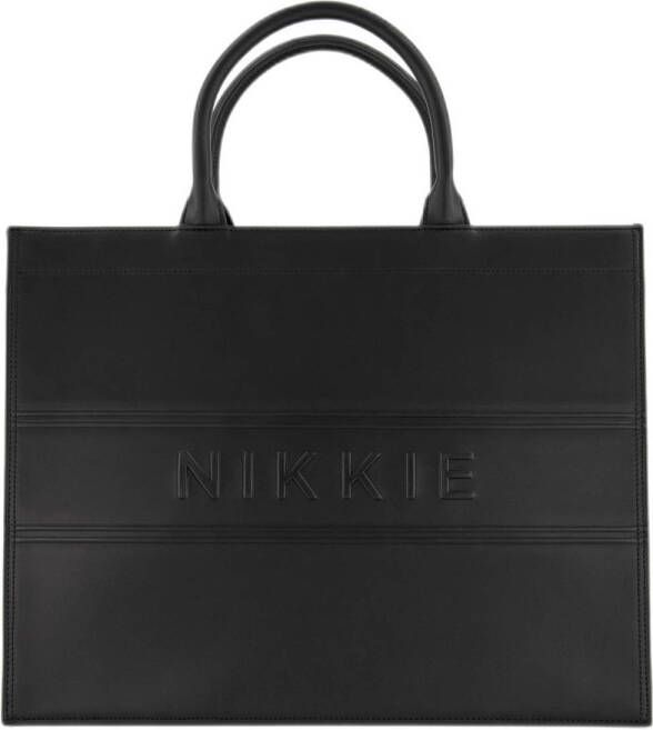 Nikkie Zwarte Handtas Mayda Logo Shopper