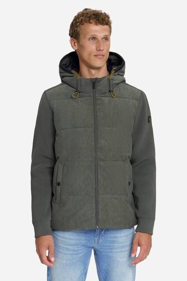 No Excess corduroy winterjas donkergroen