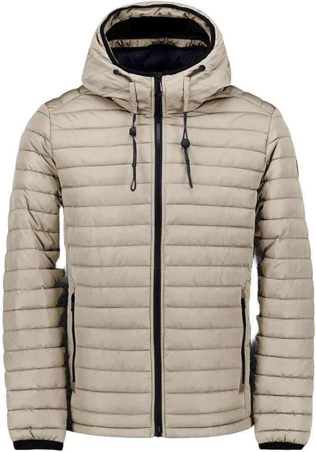 No Excess gewatteerde jas beige