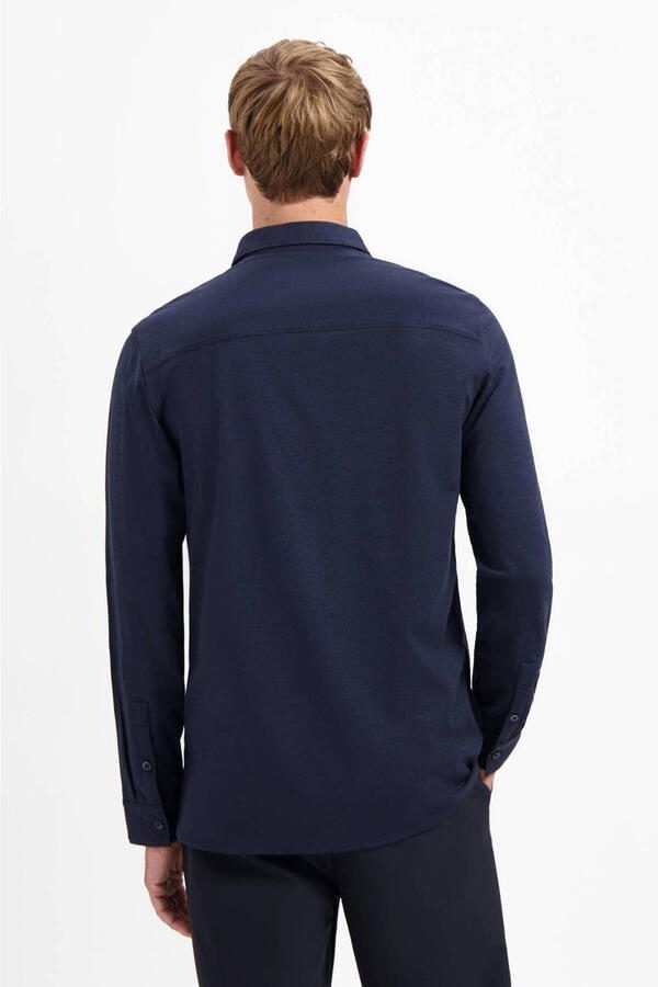 No Excess jersey casual overhemd donkerblauw - Foto 3