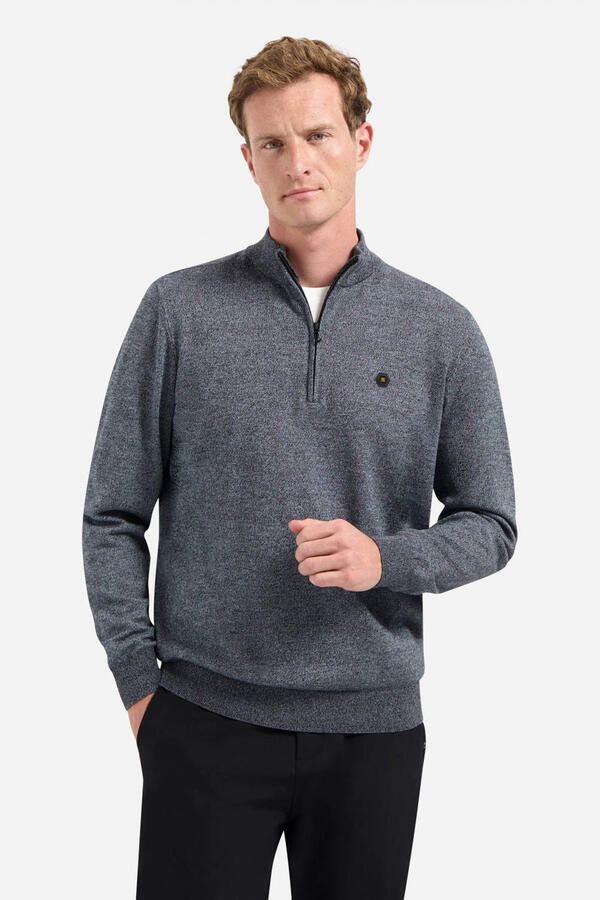No Excess pullover fijn gebreid blauw