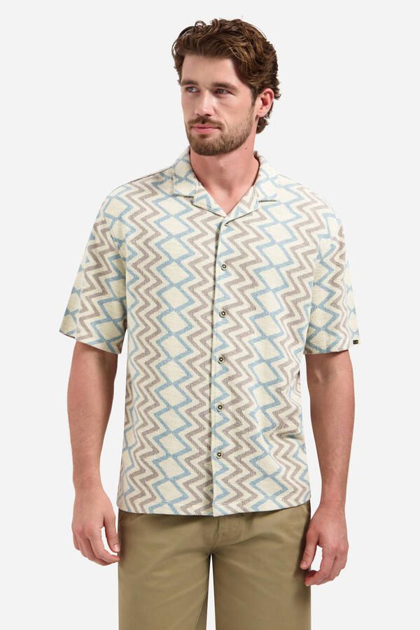 No Excess regular casual overhemd beige
