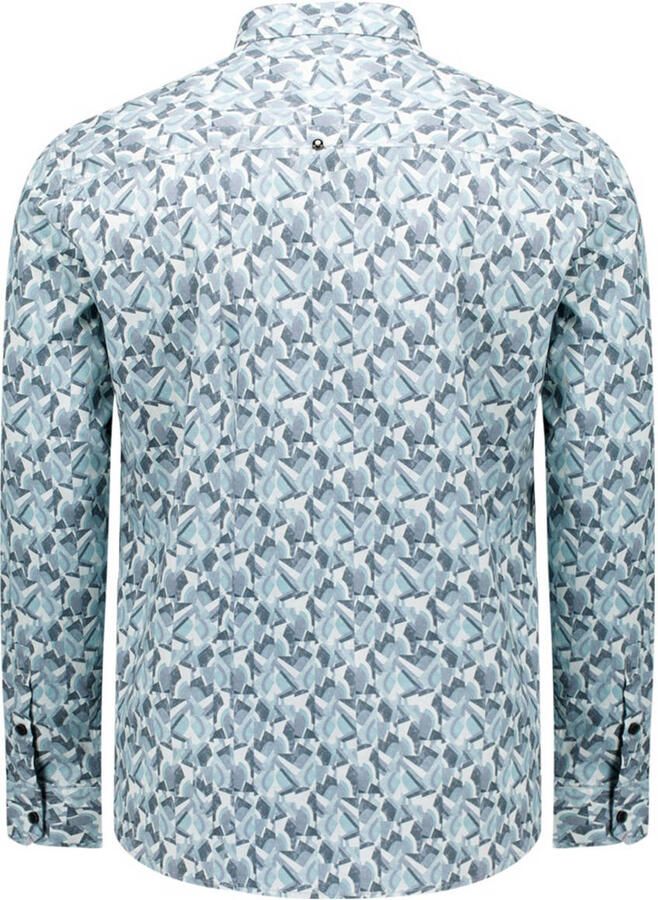No Excess regular casual overhemd blauw - Foto 2