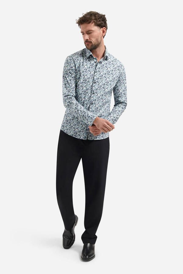 No Excess regular casual overhemd blauw - Foto 3