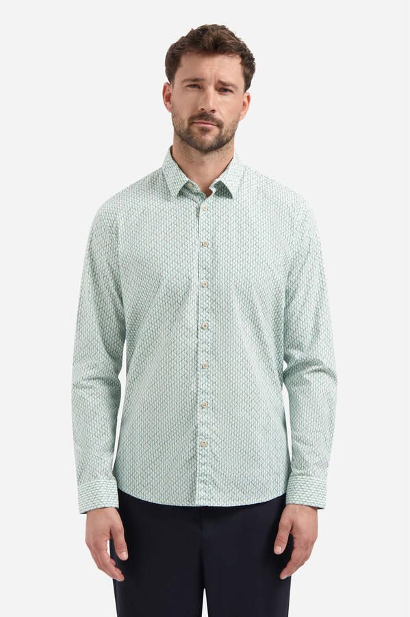 No Excess regular casual overhemd groen