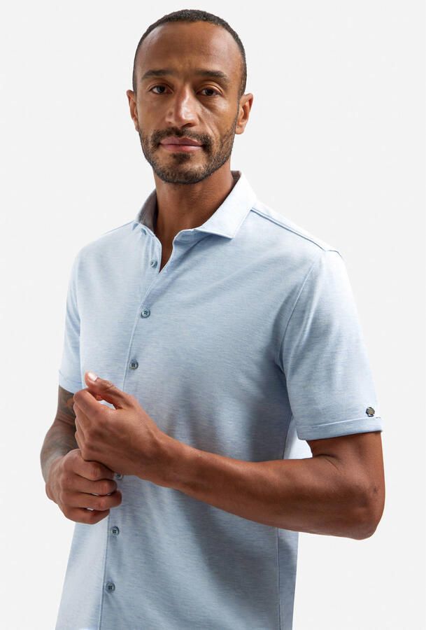No Excess regular casual overhemd lichtblauw - Foto 3
