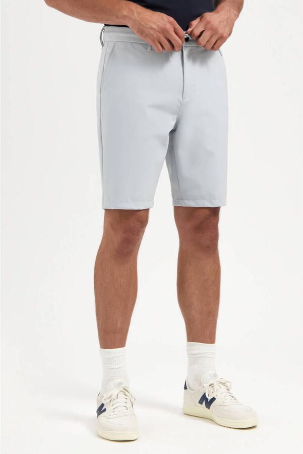 No Excess regular chino short grijsblauw