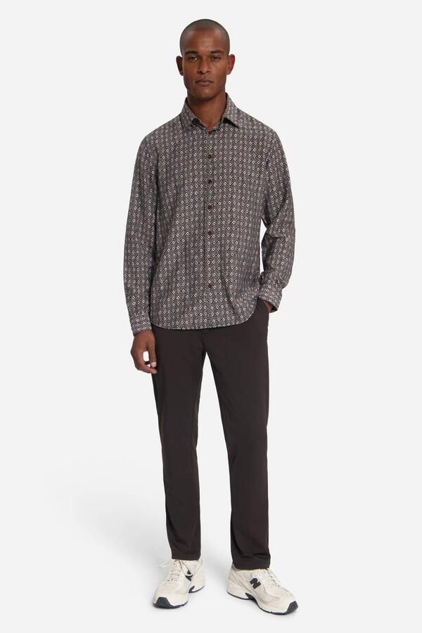 No Excess regular fit casual overhemd met print light brown - Foto 2