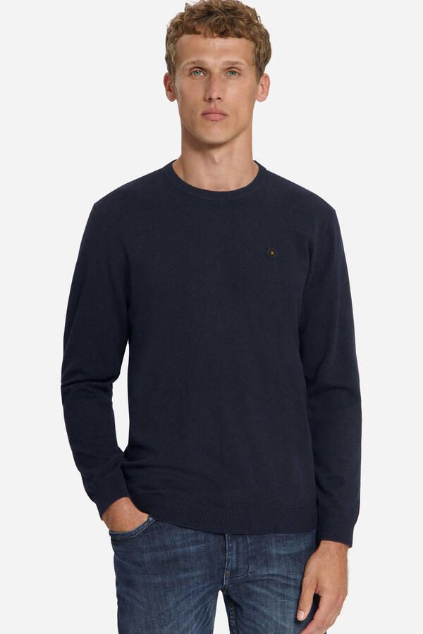 No Excess regular fit gebreide trui dark night