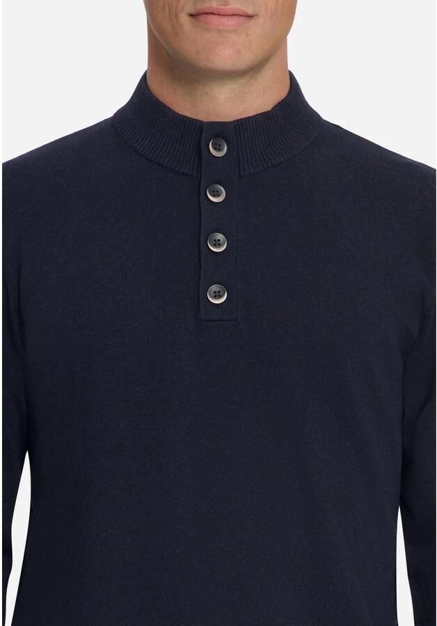 No Excess regular fit gebreide trui dark night