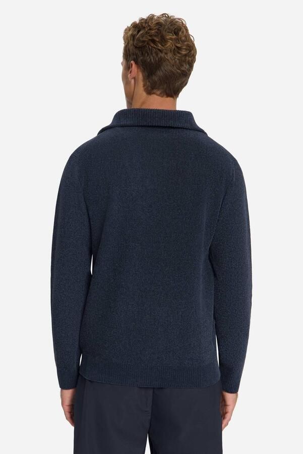 No Excess regular fit gebreide trui donkerblauw - Foto 2