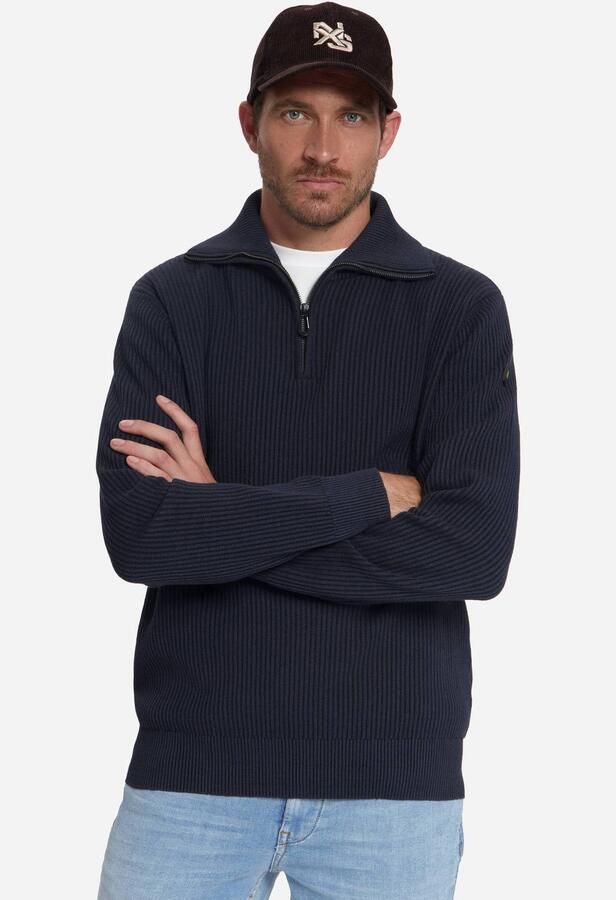 No Excess regular fit gebreide trui donkerblauw - Foto 2