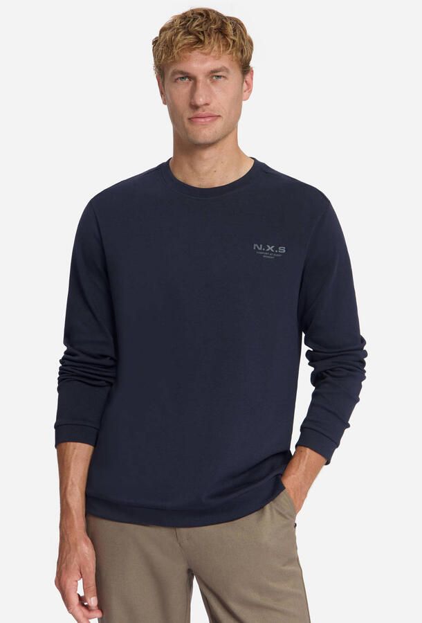 No Excess regular fit longsleeve donkerblauw - Foto 2