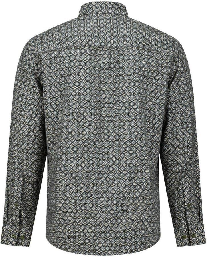 No Excess regular fit overhemd met print groen - Foto 2