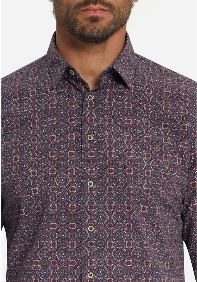 No Excess regular fit poplin overhemd cayenne - Foto 2