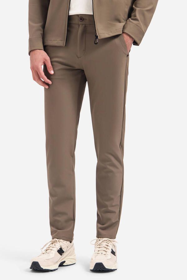 No Excess regular fit travelstof chino khaki