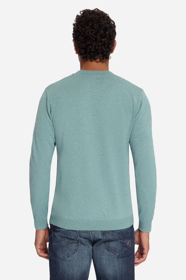 No Excess regular fit trui met melée dusty blue - Foto 3