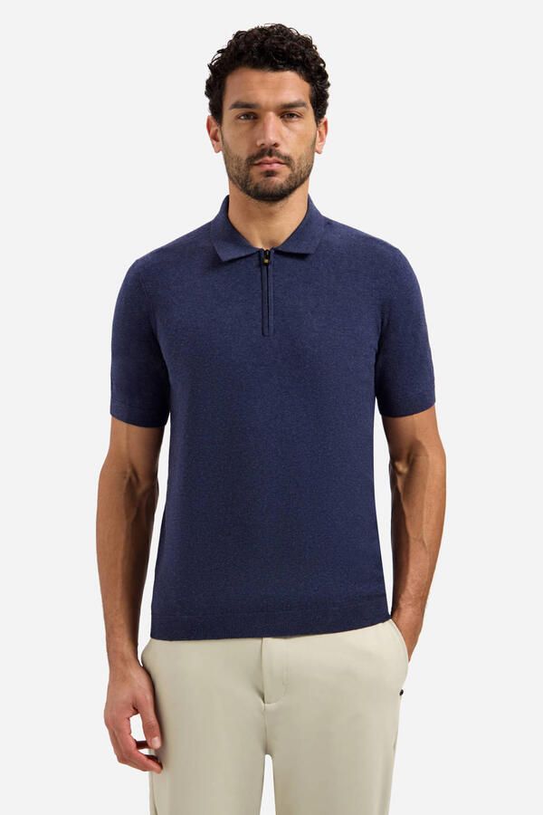 No Excess regular polo donkerblauw