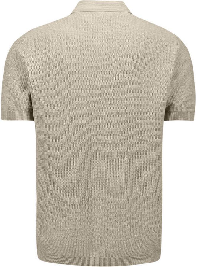 No Excess Polo Shirt Korte Mouw Knitted Poloshirt Taupe - Foto 2