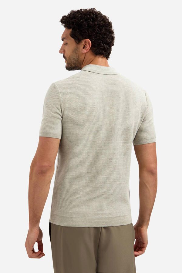 No Excess Polo Shirt Korte Mouw Knitted Poloshirt Taupe - Foto 3