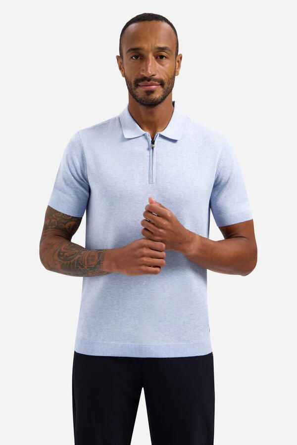 No Excess regular polo lichtblauw