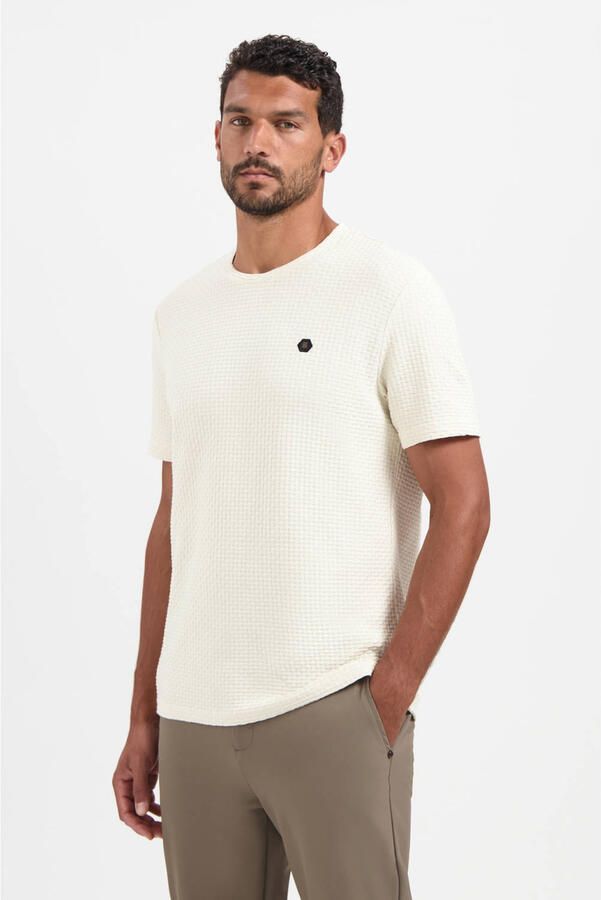 No Excess T-shirt Korte Mouw No-Excess T-Shirt Jacquard Ecru - Foto 2