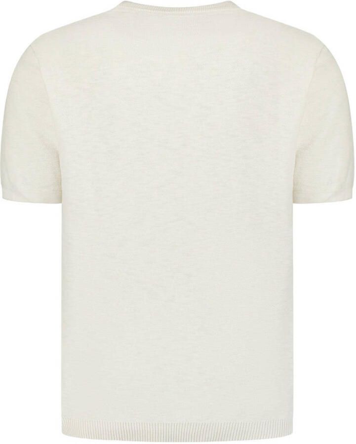 No Excess regular T-shirt fijn gebreid ecru - Foto 2