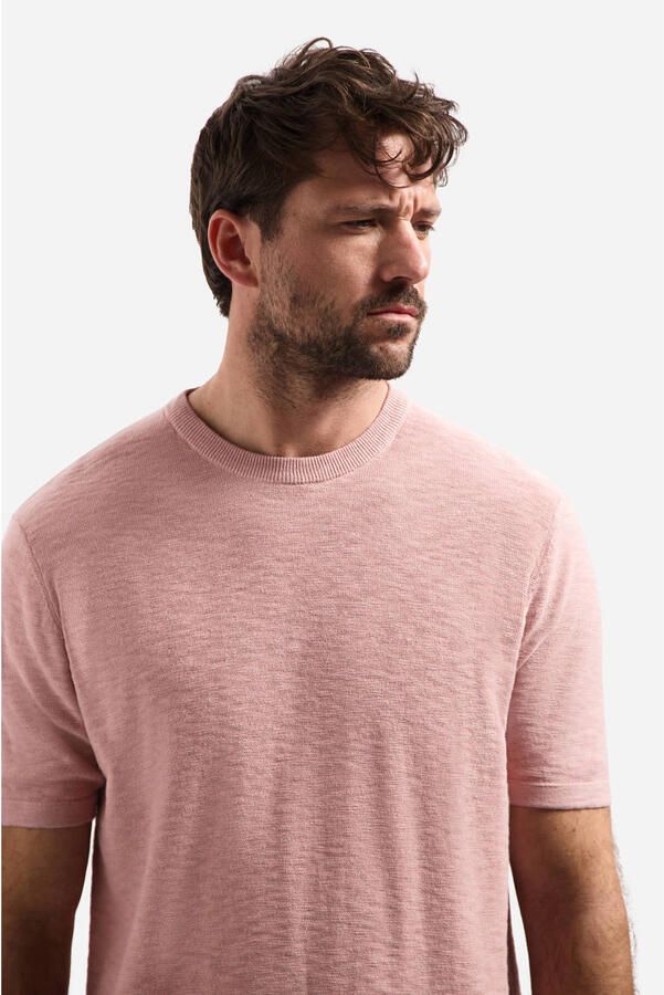 No Excess regular T-shirt fijn gebreid roze - Foto 2