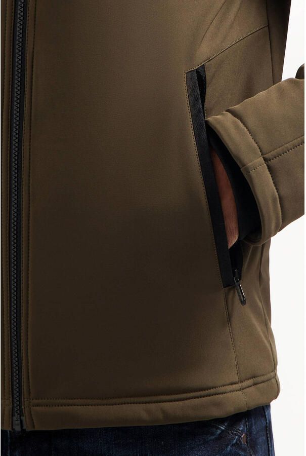 No Excess Trainingsjack Jas Softshell Taupe