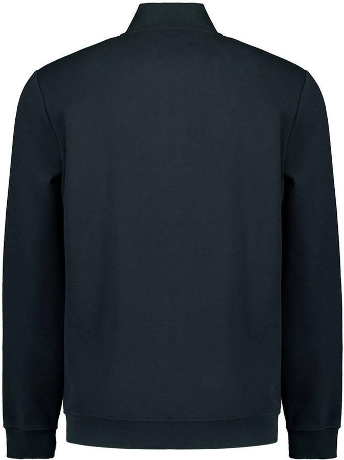 No Excess Piqué Bomber Rits Vest Blue Heren