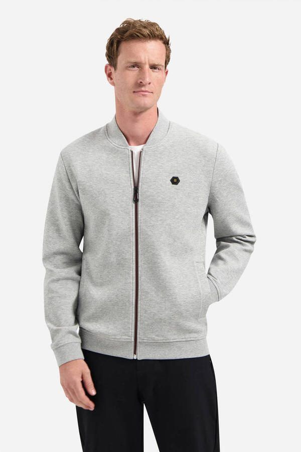 No Excess Piqué Bomber Rits Jas Gray Heren - Foto 2